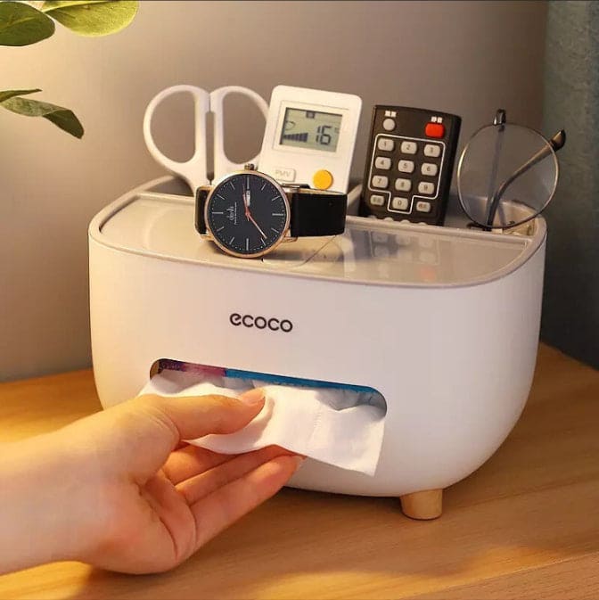 Tissue Box Holder, Multifunction Tissue Box ABS Material Storage Organizer, Desktop Tissue Box With Hidden Mobile Phone Holder, Remote Holder Tissue Box Holder, Multifunction Tissue Box ABS Material Storage Organizer, Desktop Tissue Box With Hidden Mobile Phone Holder, Remote Holder